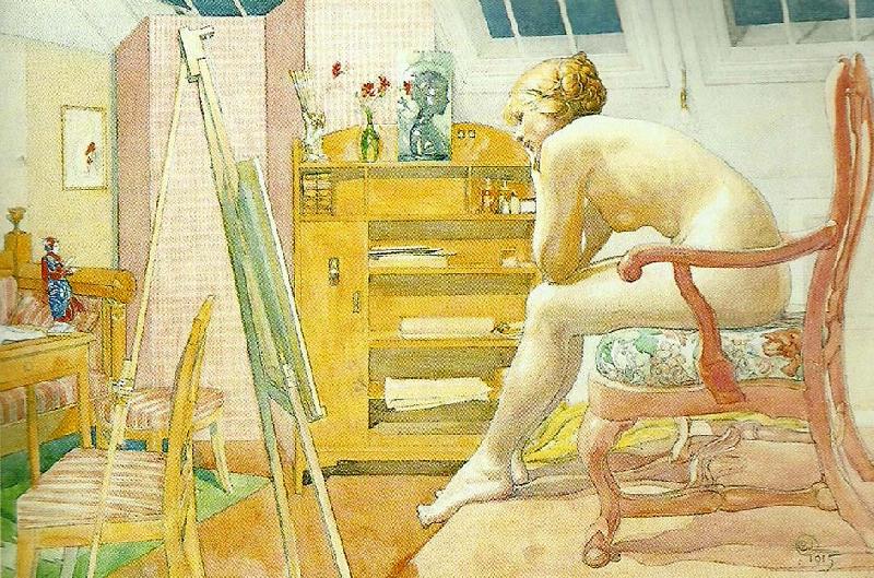Carl Larsson en studie i root oil painting image